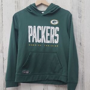 NFL Green Youth Team Apparel Hoodie with Team Patch